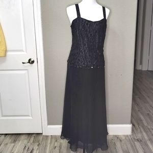 Black Lace Dress Formal Gown 16W